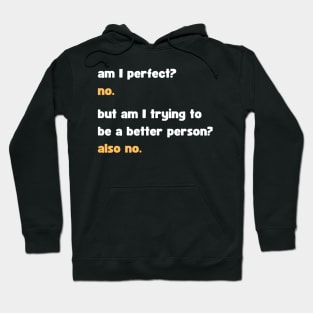 Sarcastic Am I Perfect? No Hoodie